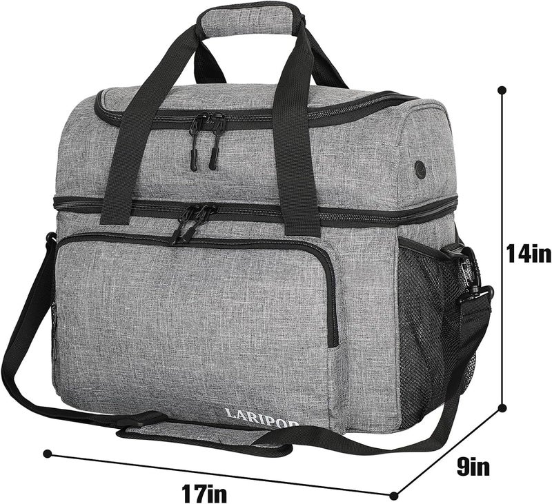 LARIPOP 2 Ball Bowling Bag, Double Bowling Ball Bag with Dual Padded Holder & Shoe Compartment- Fits Shoes Up to Mens Size 16 - Image 2